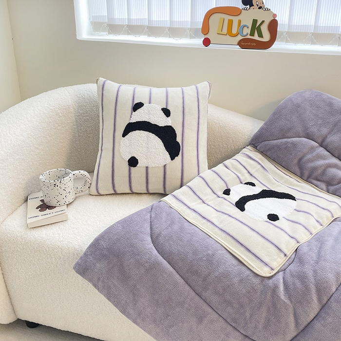 91家纺网 家纺一手货源 找家纺 （总）2025新款牛奶绒多巴胺毛巾绣抱枕被