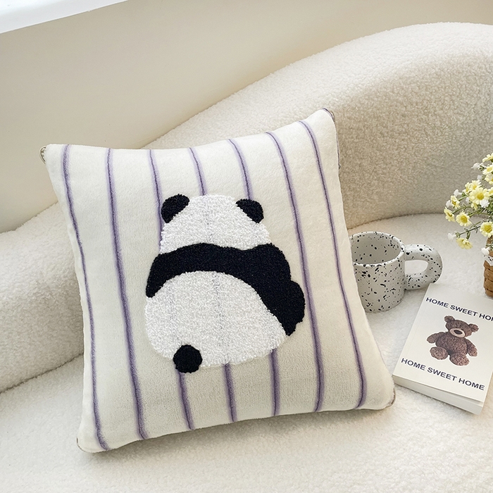 91家纺网 家纺一手货源 找家纺 （总）2025新款牛奶绒多巴胺毛巾绣抱枕被