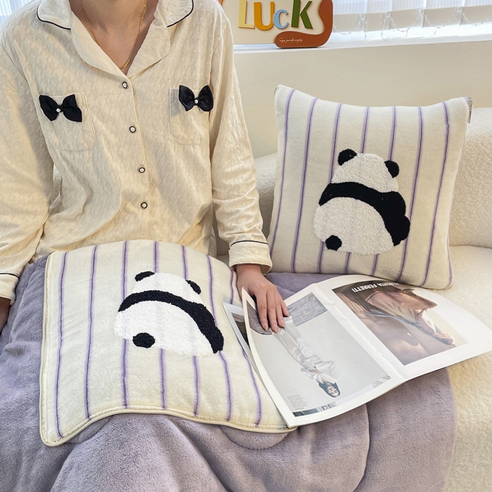 91家纺网 家纺一手货源 找家纺 （总）2025新款牛奶绒多巴胺毛巾绣抱枕被