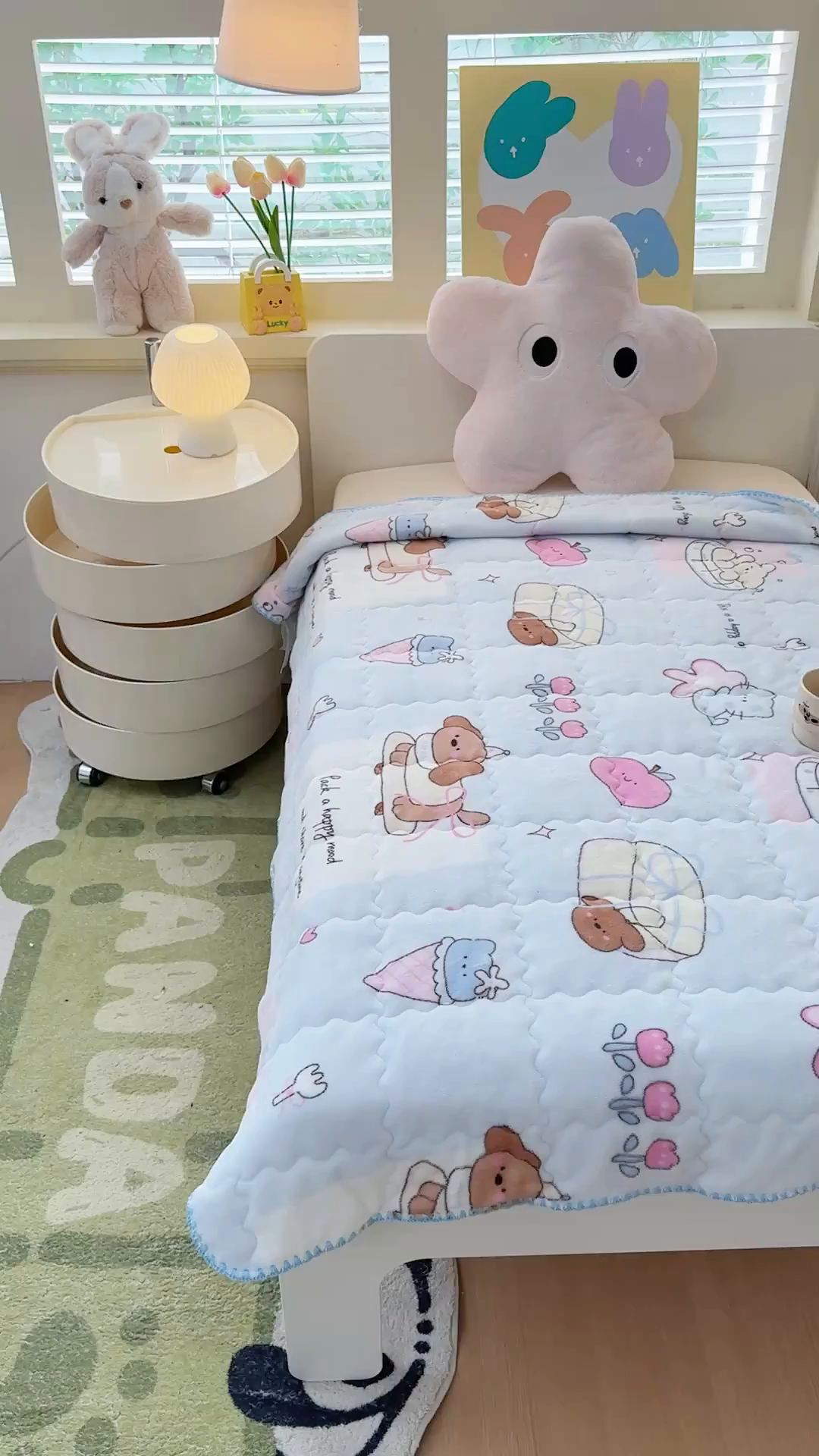 91家纺网 家纺一手货源 找家纺 禧缘家纺（原梦想家） 2025秋冬新款儿童加厚三层夹棉牛奶绒毛毯冬季双面绒保暖盖毯 奶油小狗