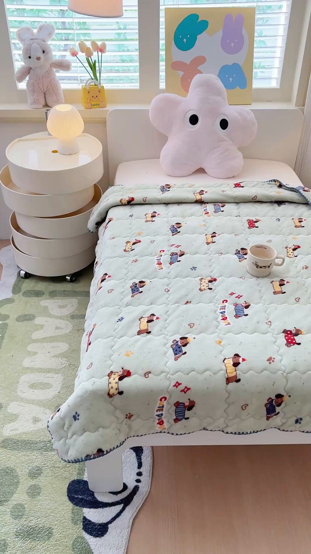 91家纺网 家纺一手货源 找家纺 禧缘家纺（原梦想家） 2025秋冬新款儿童加厚三层夹棉牛奶绒毛毯冬季双面绒保暖盖毯 汪汪家族