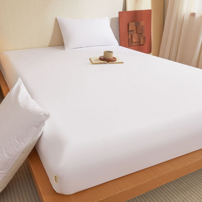 91家纺网 家纺一手货源 找家纺 梵克保罗 2025新款全棉13372喷气防水床笠5面全包防水不渗漏-单枕套 白云白