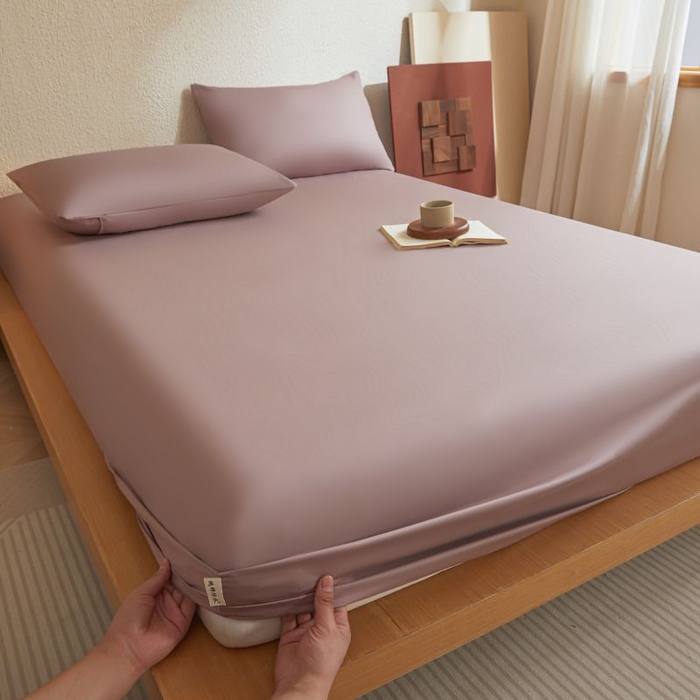 91家纺网 家纺一手货源 找家纺 梵克保罗 2025新款全棉13372喷气防水床笠5面全包防水不渗漏-单枕套 棕雾咖