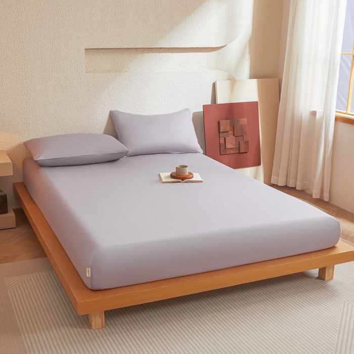 91家纺网 家纺一手货源 找家纺 梵克保罗 2025新款全棉13372喷气防水床笠5面全包防水不渗漏-单枕套 烟雨灰