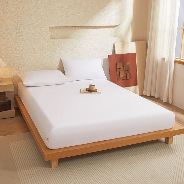 91家纺网 家纺一手货源 找家纺 梵克保罗 2025新款全棉13372喷气防水床笠5面全包防水不渗漏-单枕套 白云白