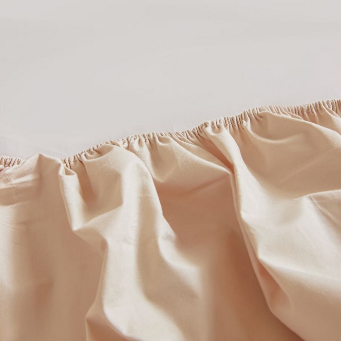 91家纺网 家纺一手货源 找家纺 梵克保罗 2025新款全棉13372喷气防水床笠5面全包防水不渗漏-单枕套 浅茶杏