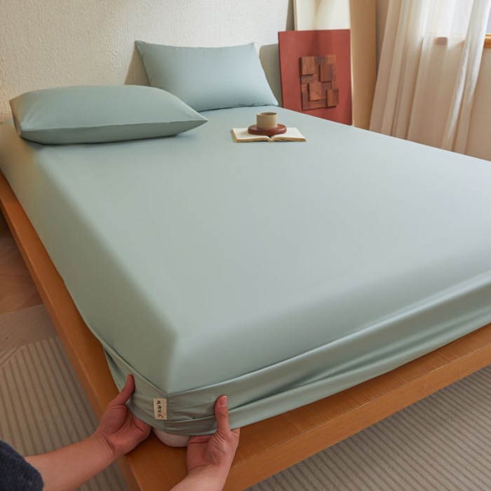 91家纺网 家纺一手货源 找家纺 梵克保罗 2025新款全棉13372喷气防水床笠5面全包防水不渗漏-单枕套 川青绿