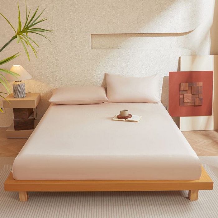 91家纺网 家纺一手货源 找家纺 梵克保罗 2025新款全棉13372喷气防水床笠5面全包防水不渗漏-单枕套 浅茶杏