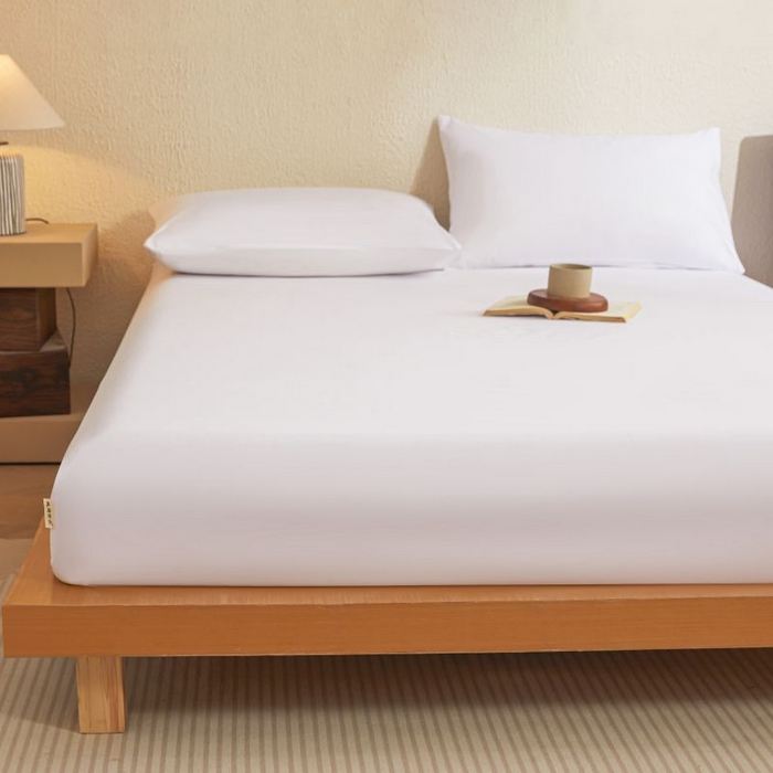 91家纺网 家纺一手货源 找家纺 梵克保罗 2025新款全棉13372喷气防水床笠5面全包防水不渗漏-单枕套 白云白