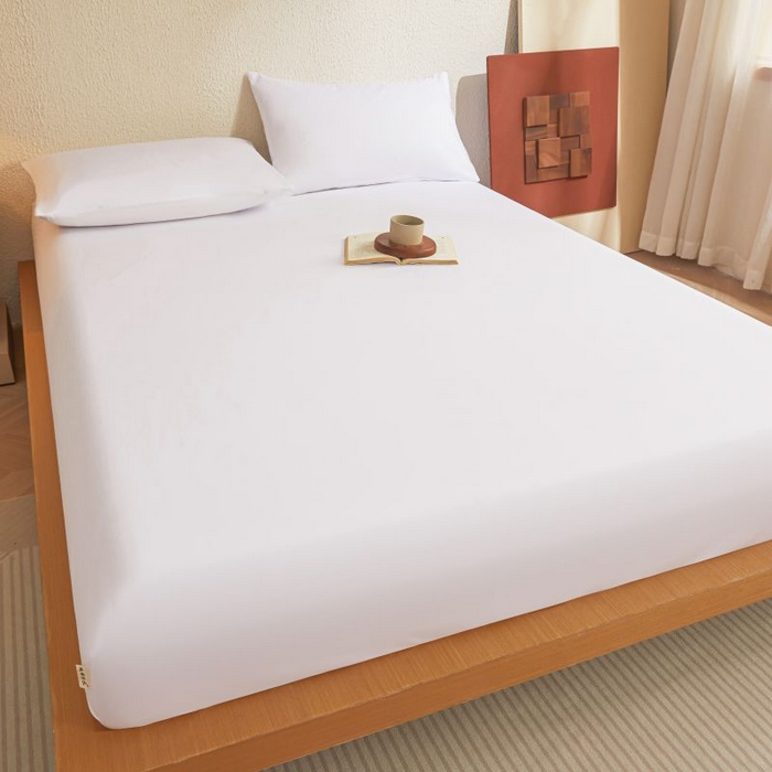 91家纺网 家纺一手货源 找家纺 梵克保罗 2025新款全棉13372喷气防水床笠5面全包防水不渗漏-单枕套 白云白