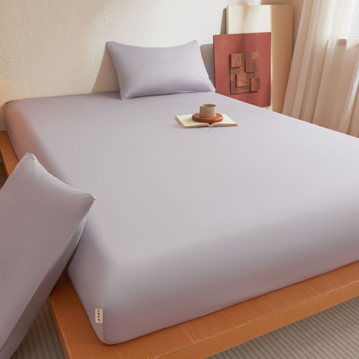 91家纺网 家纺一手货源 找家纺 梵克保罗 2025新款全棉13372喷气防水床笠5面全包防水不渗漏-单枕套 烟雨灰