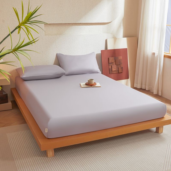 91家纺网 家纺一手货源 找家纺 梵克保罗 2025新款全棉13372喷气防水床笠5面全包防水不渗漏-单枕套 烟雨灰