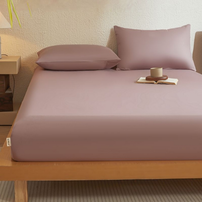 91家纺网 家纺一手货源 找家纺 梵克保罗 2025新款全棉13372喷气防水床笠5面全包防水不渗漏-单枕套 棕雾咖