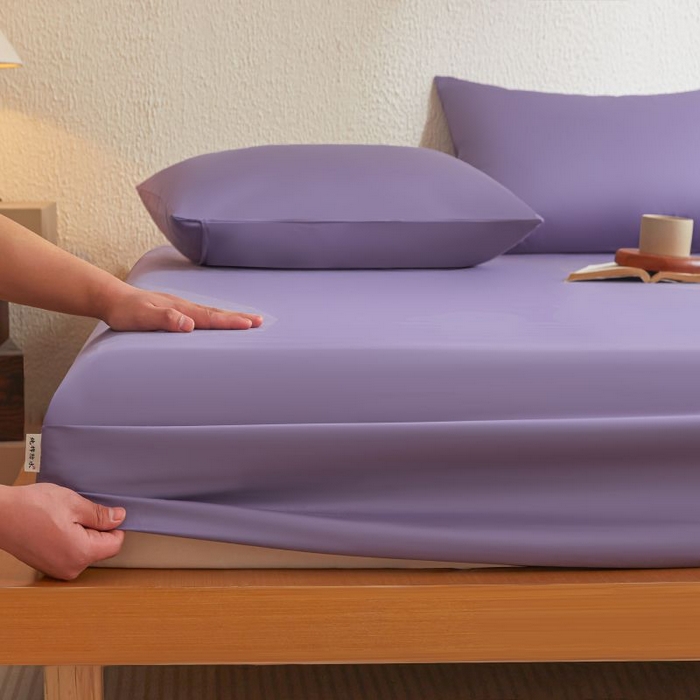 91家纺网 家纺一手货源 找家纺 梵克保罗 2025新款全棉13372喷气防水床笠5面全包防水不渗漏-单枕套 熏衣紫