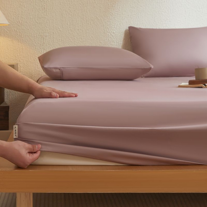 91家纺网 家纺一手货源 找家纺 梵克保罗 2025新款全棉13372喷气防水床笠5面全包防水不渗漏-单枕套 棕雾咖