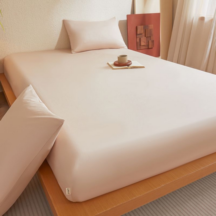 91家纺网 家纺一手货源 找家纺 梵克保罗 2025新款全棉13372喷气防水床笠5面全包防水不渗漏-单枕套 浅茶杏