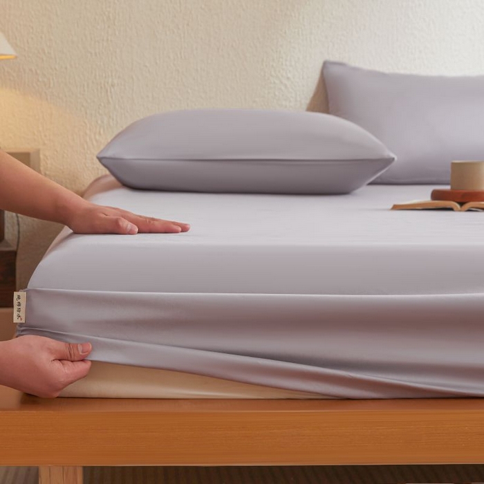 91家纺网 家纺一手货源 找家纺 梵克保罗 2025新款全棉13372喷气防水床笠5面全包防水不渗漏-单枕套 烟雨灰