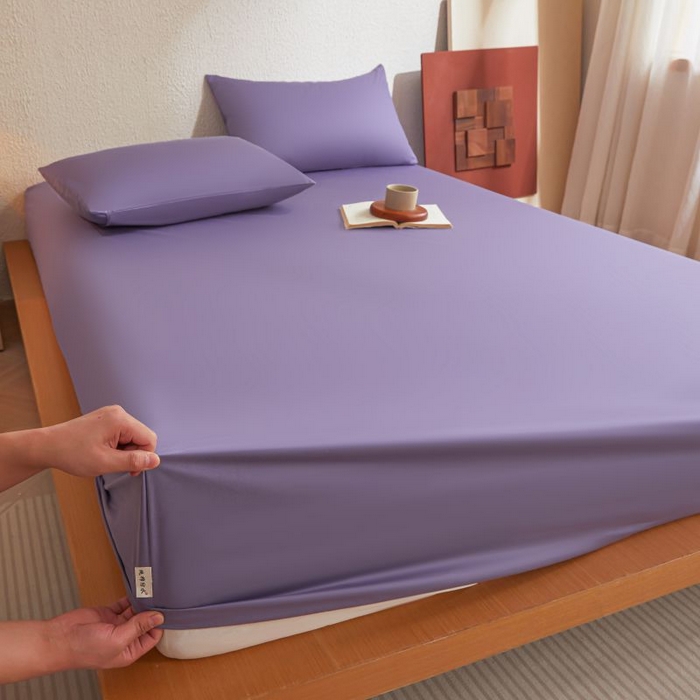 91家纺网 家纺一手货源 找家纺 梵克保罗 2025新款全棉13372喷气防水床笠5面全包防水不渗漏-单枕套 熏衣紫