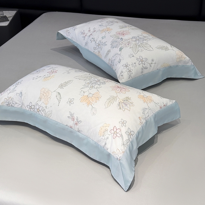 91家纺网 家纺一手货源 找家纺 （总）梵克保罗 2025春夏新款莱赛尔天丝夏被嵌绳款数码印花单夏被夏被四件套单床笠单床单款