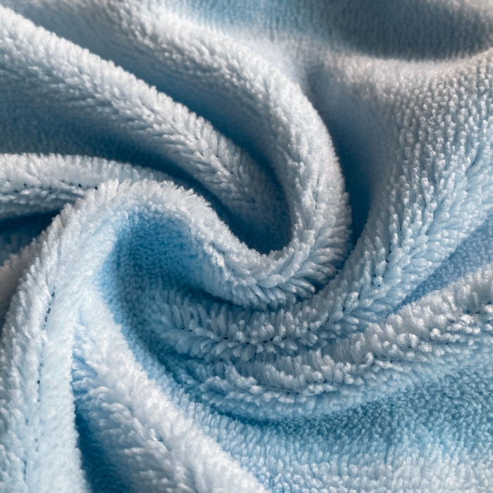 91家纺网 家纺一手货源 找家纺 绒世界 2025秋冬小香风香奈系列牛奶绒四件套 秋波蓝