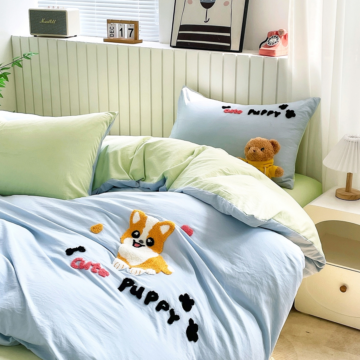 91家纺网 家纺一手货源 找家纺 （总）三叁三 2025新款亲肤云柔水洗棉卡通毛巾绣四件套