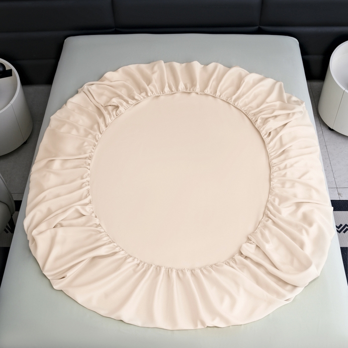 91家纺网 家纺一手货源 找家纺 梵克保罗 2025春夏新品莱赛尔天丝数码印花单床笠单床单单枕套 珍珠腮红-床笠