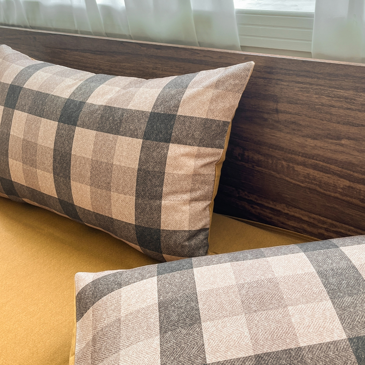 91家纺网 家纺一手货源 找家纺 典曼家纺 2025新款原棉磨毛印花四件套 朗格-咖