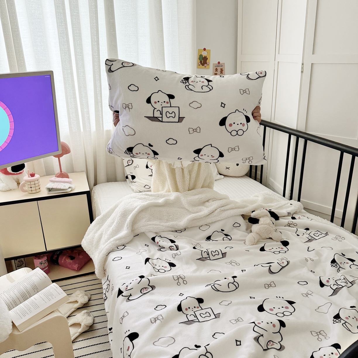 91家纺网 家纺一手货源 找家纺 航途席业 2025新款200g牛奶绒羊羔绒毛毯 狗狗时代