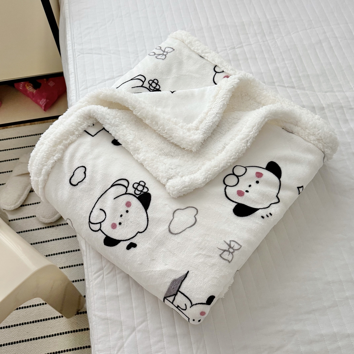 91家纺网 家纺一手货源 找家纺 航途席业 2025新款200g牛奶绒羊羔绒毛毯 狗狗时代