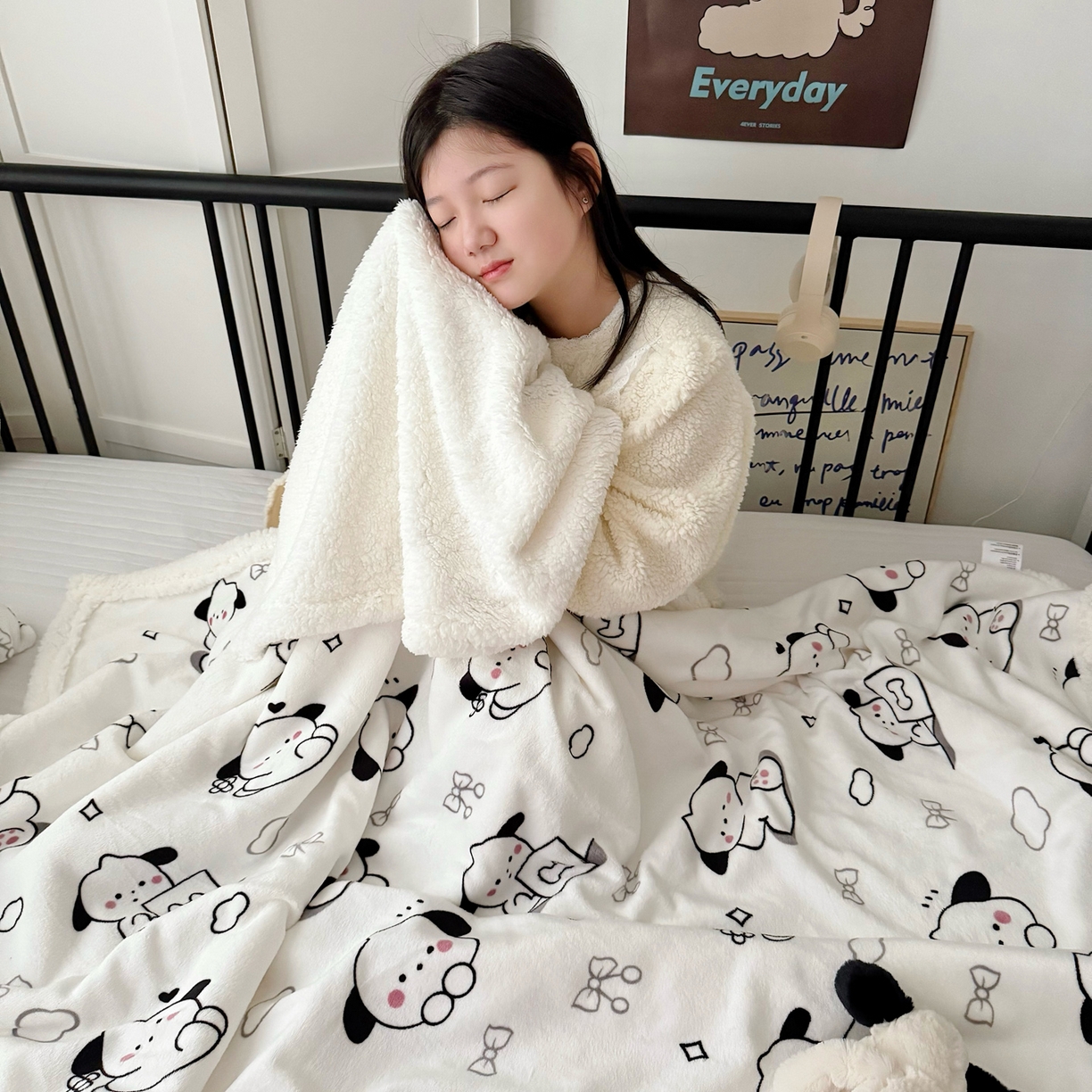 91家纺网 家纺一手货源 找家纺 航途席业 2025新款200g牛奶绒羊羔绒毛毯 狗狗时代