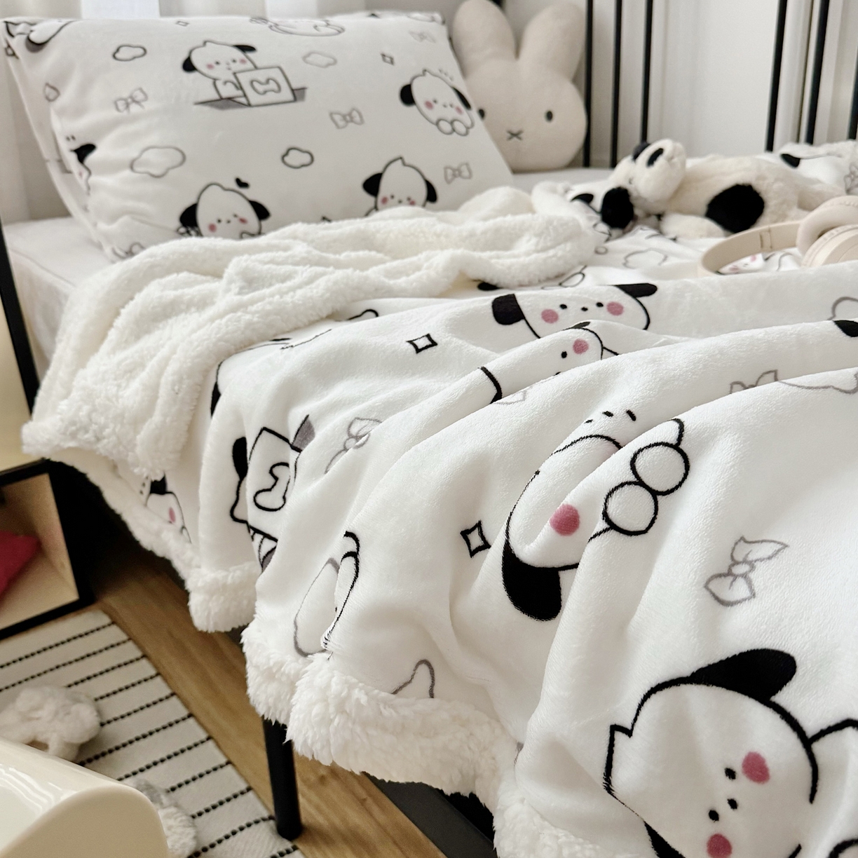 91家纺网 家纺一手货源 找家纺 航途席业 2025新款200g牛奶绒羊羔绒毛毯 狗狗时代