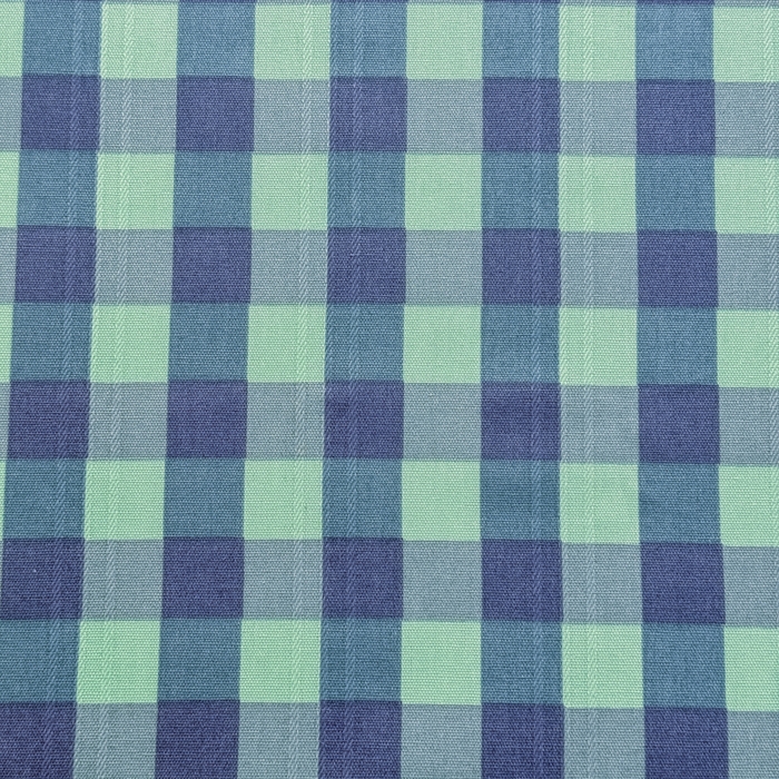 91家纺网 家纺一手货源 找家纺 梵克保罗 2025春夏原棉鱼骨棉老粗布花边印花床单软凉席三件套 蓝格