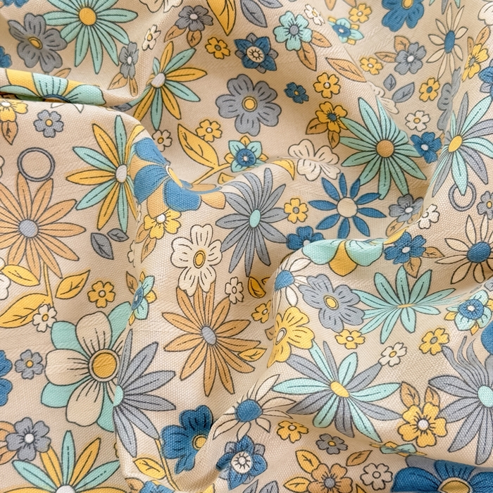 91家纺网 家纺一手货源 找家纺 梵克保罗 2025春夏原棉鱼骨棉老粗布花边印花床单软凉席三件套 陌上花吟