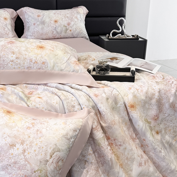 91家纺网 家纺一手货源 找家纺 梵克保罗 2025新款莱赛尔天丝数码印花夏被 筱然