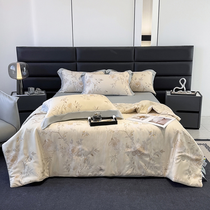 91家纺网 家纺一手货源 找家纺 梵克保罗 2025新款莱赛尔天丝数码印花夏被 妍艺