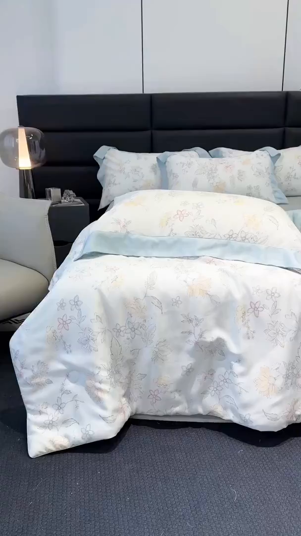 91家纺网 家纺一手货源 找家纺 梵克保罗 2025新款莱赛尔天丝数码印花夏被 春日蜜糖