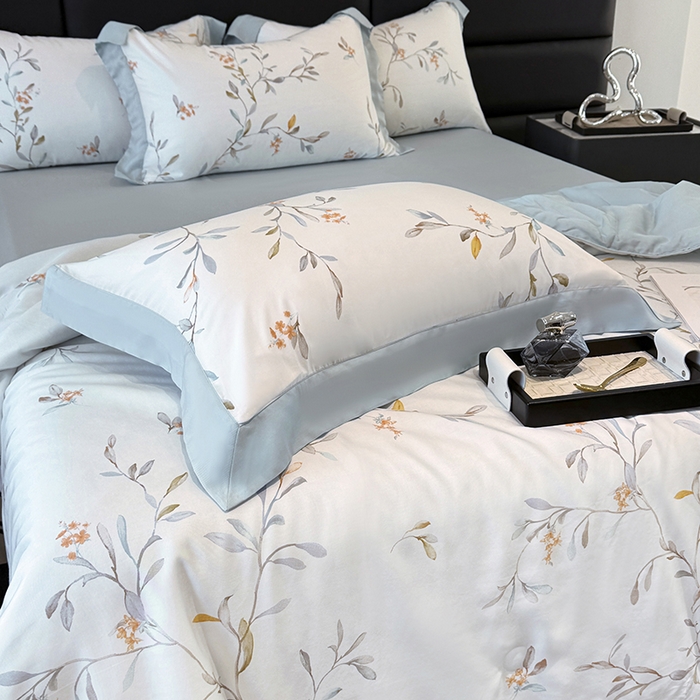 91家纺网 家纺一手货源 找家纺 梵克保罗 2025新款莱赛尔天丝数码印花夏被 清雅