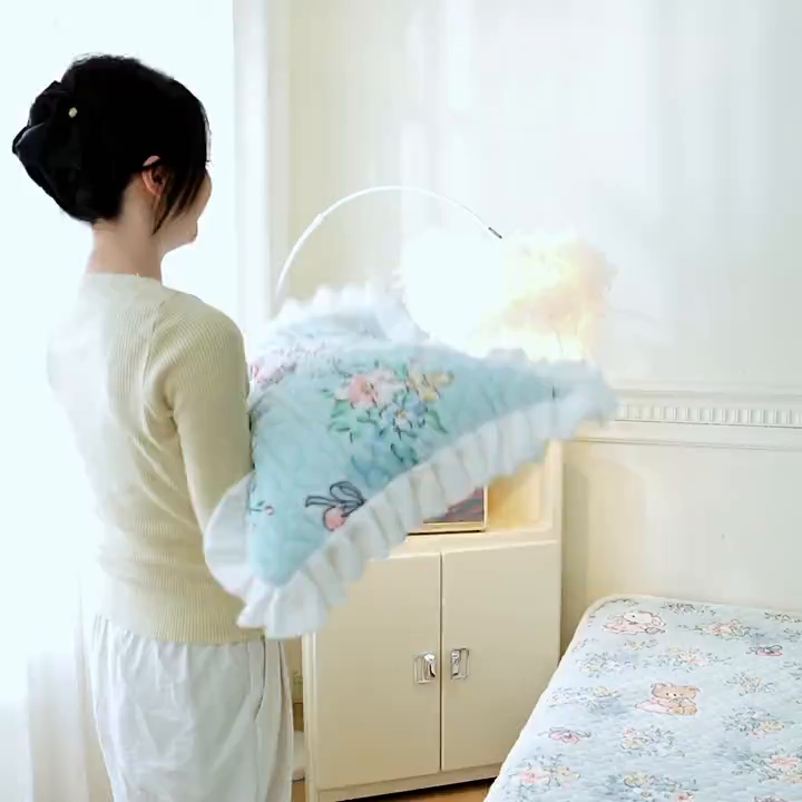 91家纺网 家纺一手货源 找家纺 （总）雯豆家纺 2025新款牛奶绒花边床笠单床笠单品床笠单件床笠