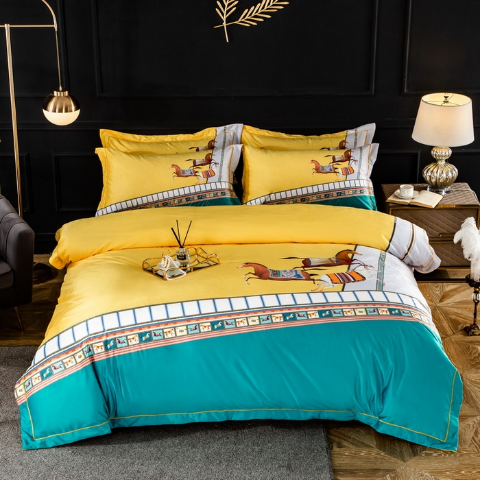 91家纺网 家纺一手货源 找家纺 （总）梵克保罗 2025春夏新品水洗仿天丝数码凉感丝四件套