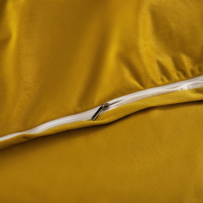 91家纺网 家纺一手货源 找家纺 梵克保罗 2025春夏新品水洗仿天丝数码凉感丝四件套 米莱-黄