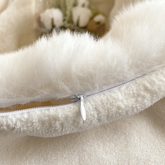 91家纺网 家纺一手货源 找家纺 大元 2025新款A类280g大泡泡兔毛绒多功能被套毯 奶白