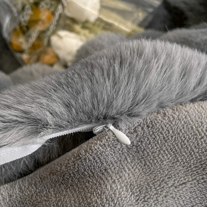 91家纺网 家纺一手货源 找家纺 大元 2025新款A类280g大泡泡兔毛绒多功能被套毯 高级灰