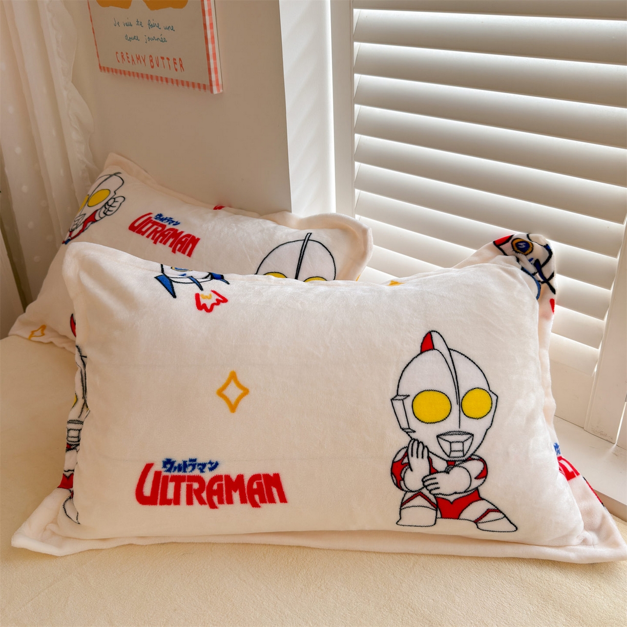 91家纺网 家纺一手货源 找家纺 名兮家居 2025新款经典奥特曼-三丽鸥高克重牛奶绒四件套 奥特超人