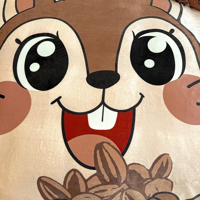 91家纺网 家纺一手货源 找家纺 喜梦缘 2025年新款大版小版卡通牛奶绒四件套 松鼠宝宝