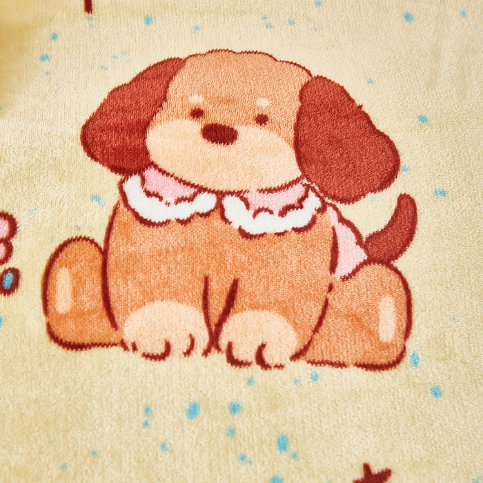 91家纺网 家纺一手货源 找家纺 喜梦缘 2025年新款大版小版卡通牛奶绒四件套 旺旺小狗