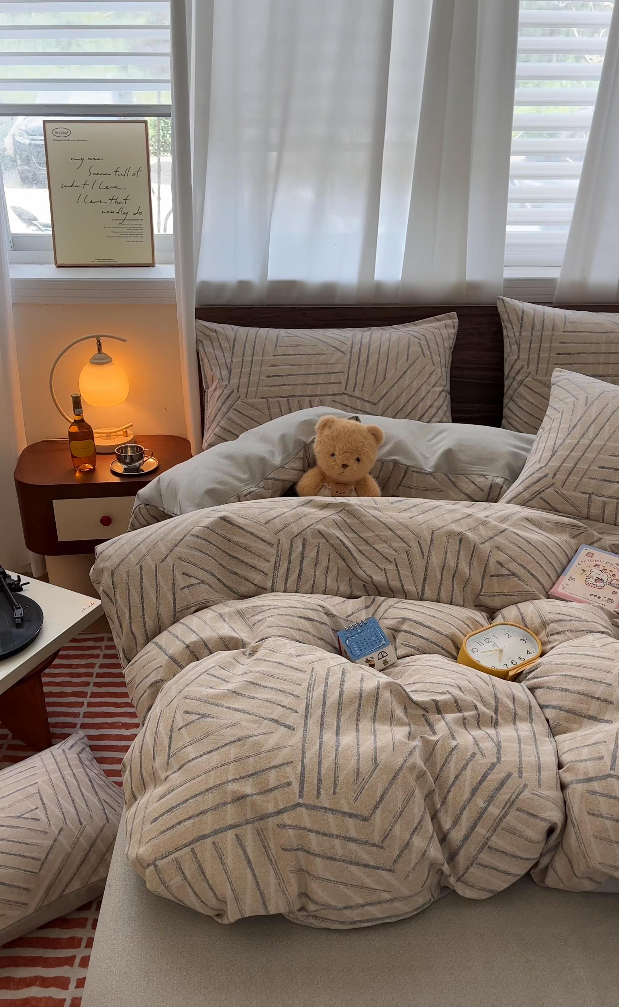 91家纺网 家纺一手货源 找家纺 典曼家纺 2025新款原棉磨毛印花四件套 眠时光