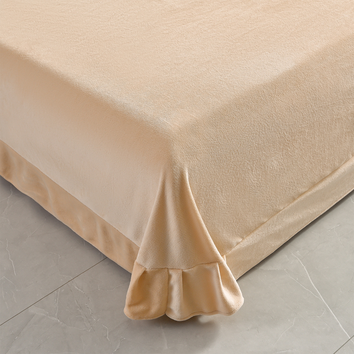 91家纺网 家纺一手货源 找家纺 苏迪网销供货 2025新款牛奶绒四件套A类高克重全消光雕花一字绣工艺款 百合-奶咖