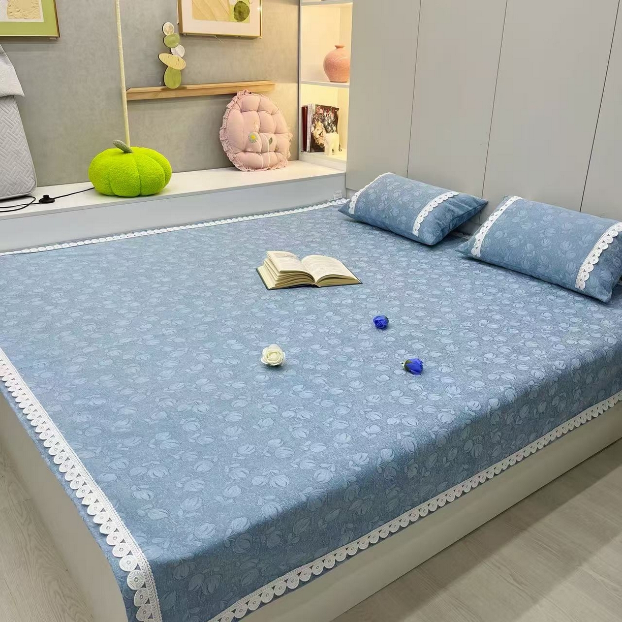 91家纺网 家纺一手货源 找家纺 （总）暖木杨 2025新款雪尼尔榻榻米床盖农村大炕单防滑炕盖柔软可定制尺寸-郁金香