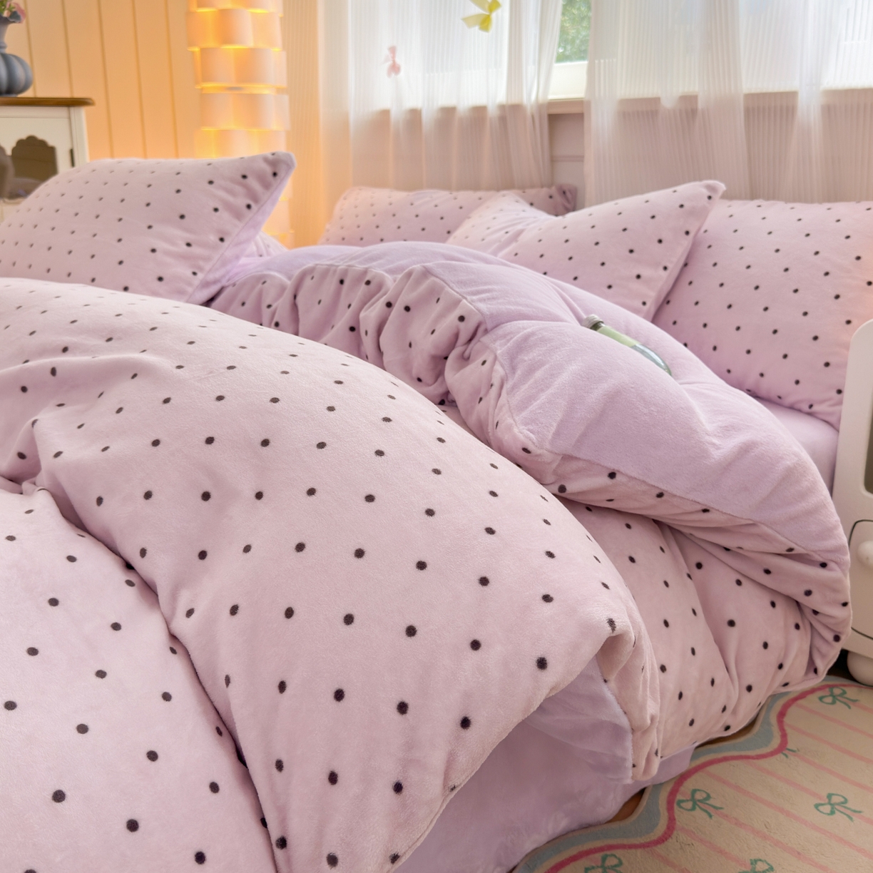 91家纺网 家纺一手货源 找家纺 （总）德比尔斯 2025新款暗合印花牛奶绒四件套