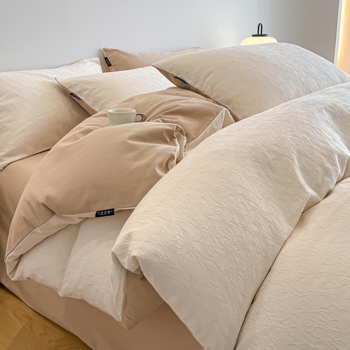 91家纺网 家纺一手货源 找家纺 （总）涵宸家纺 2025新款全棉磨毛色织提花四件套